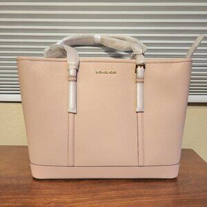 NWT Michael Kors Jet Set Travel Large Shoulder Tote  in Powder Blush